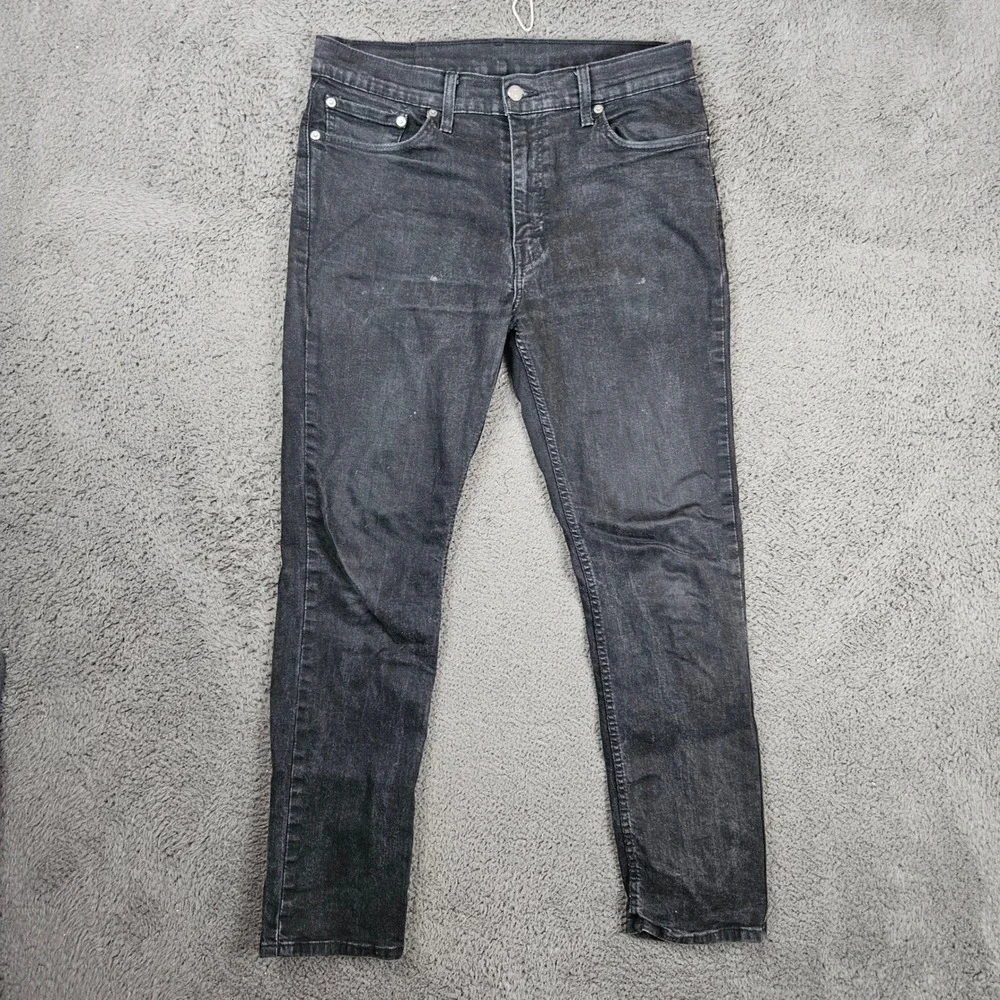 Levis 511 Slim Fit‎ Black Wash Stretch Denim Mens Jeans 34x32